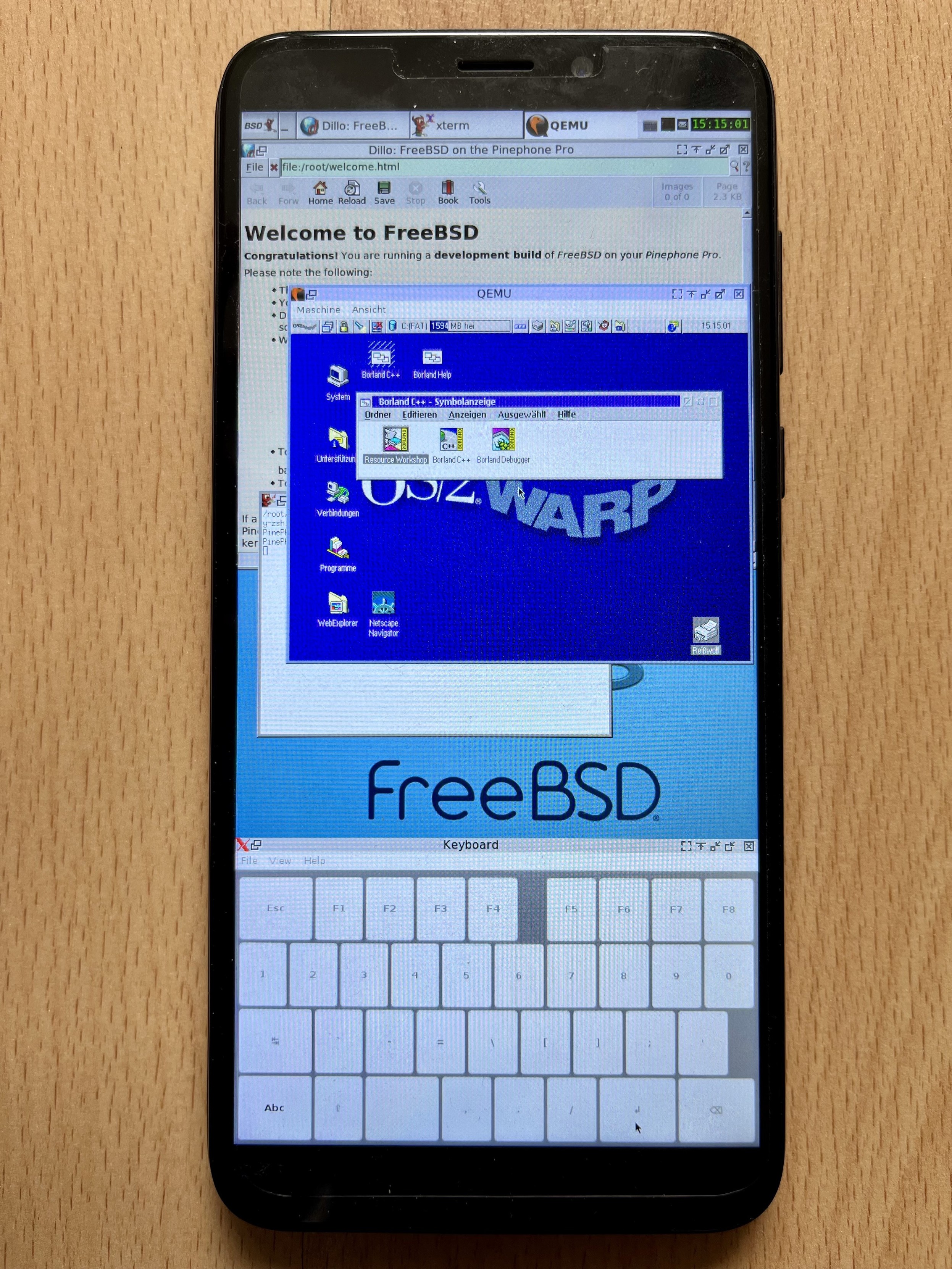 PinePhone Pro running FreeBSD