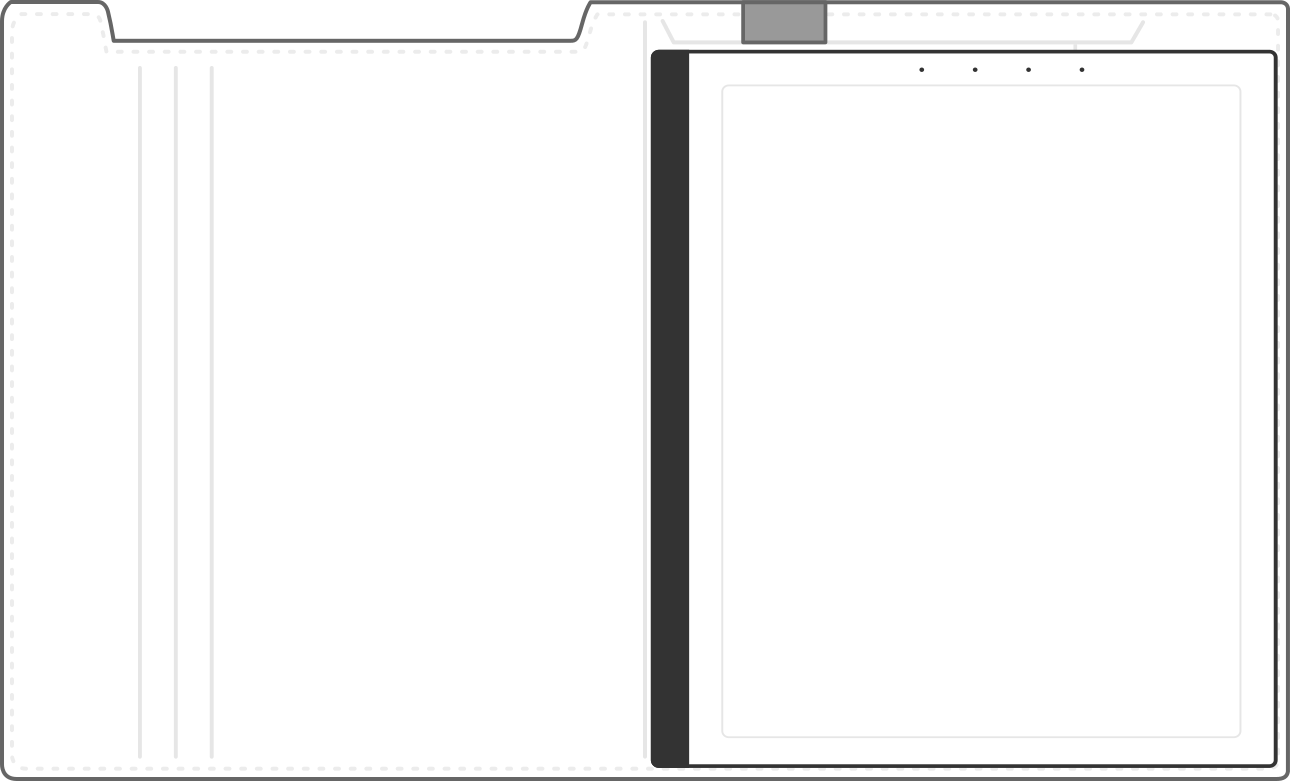 Step 3: Align the PineNote and then place it on top of the stip.
