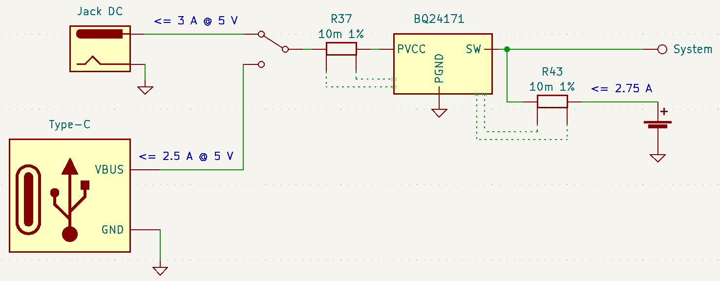 Pinebook Pro simplified charging schematics