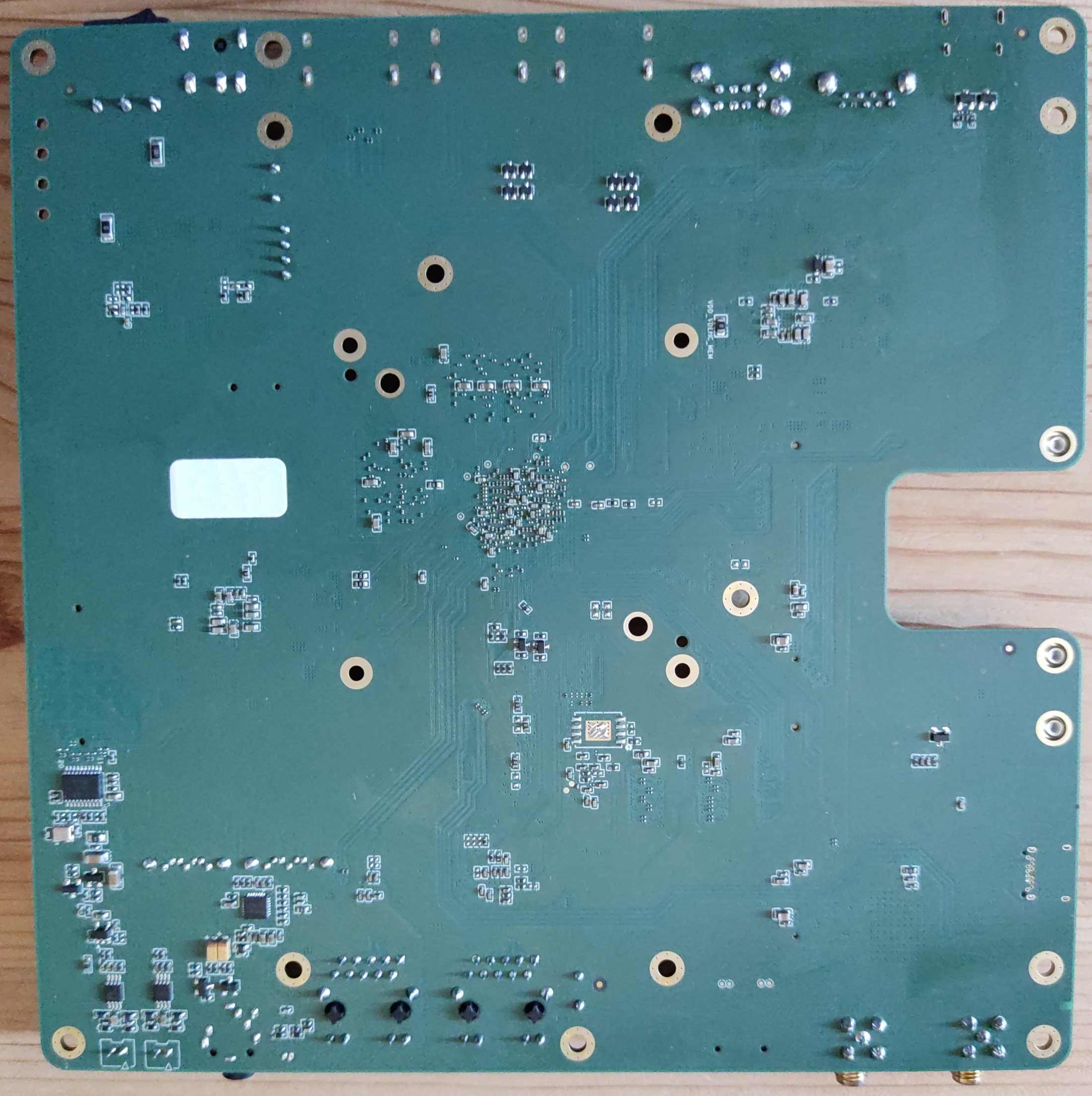 Back side of the board