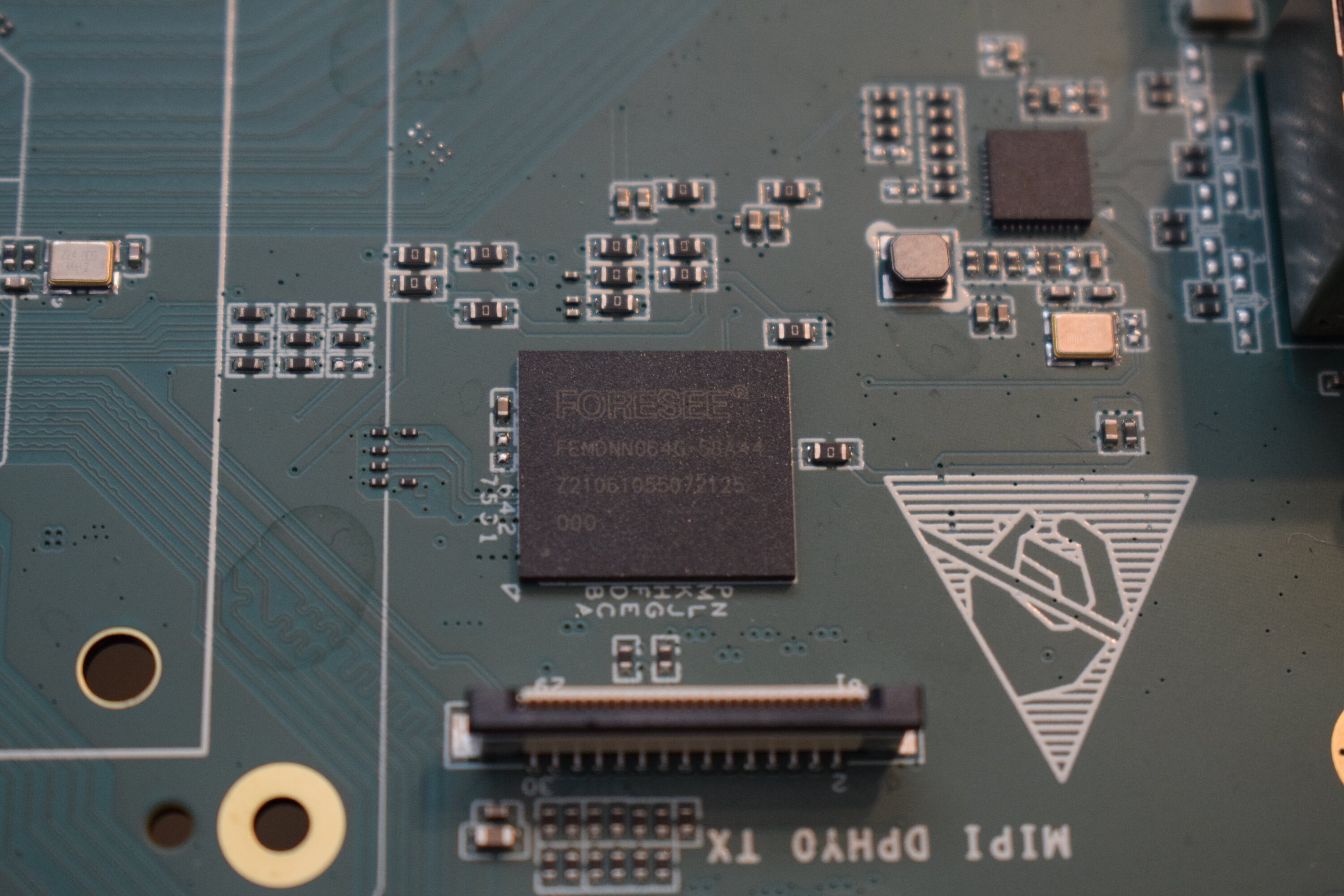 The eMMC on the dev board