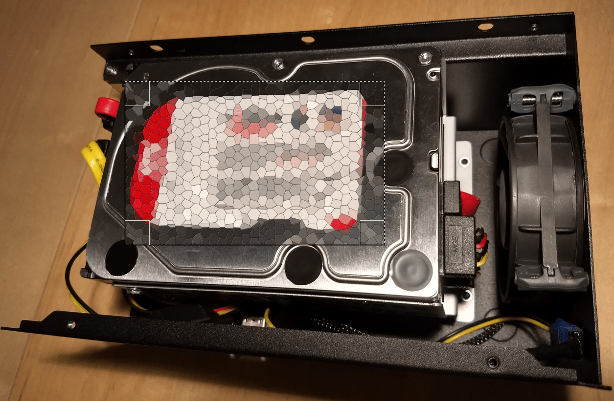 Top view of a complete NAS Case Assembly