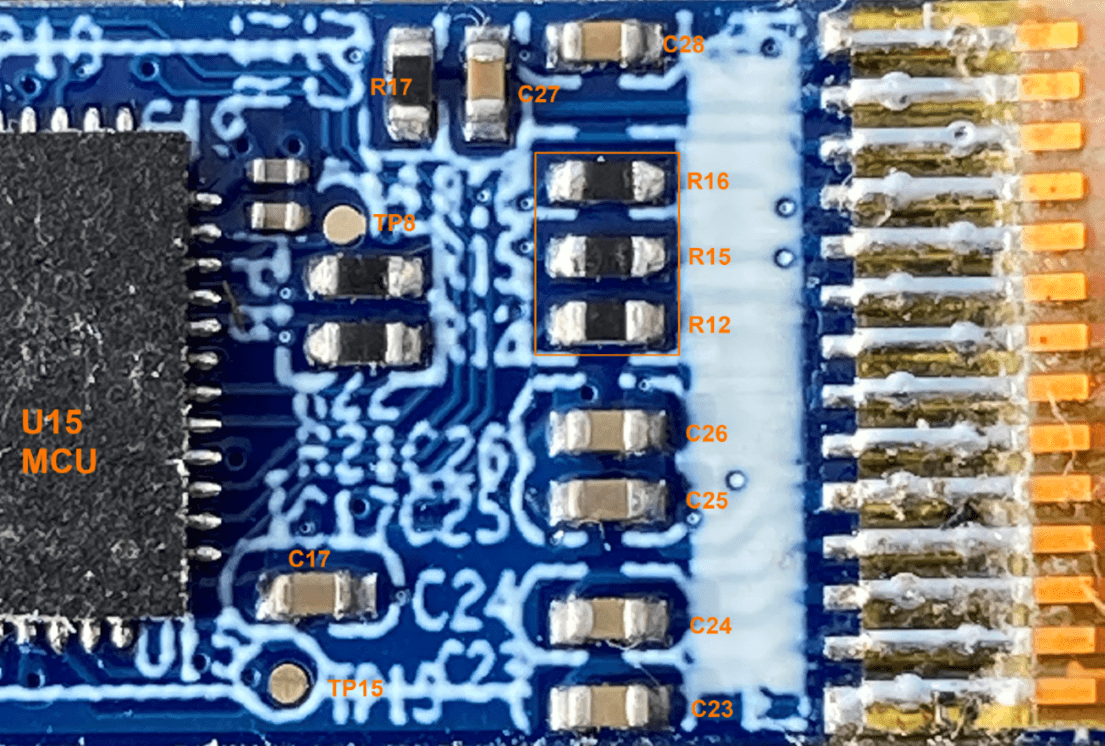 Under the OLED screen, V2